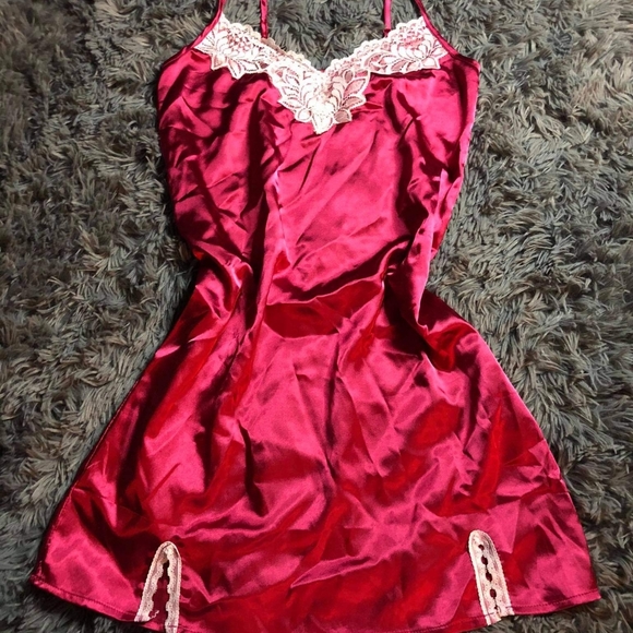 Sexy dark pink/red Lingerie Dress - Picture 1 of 7
